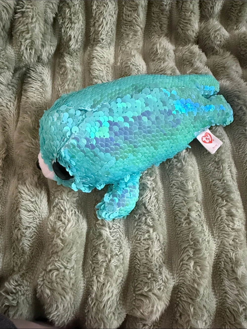 Ty Aqua Reversible Sequin Seal Plush